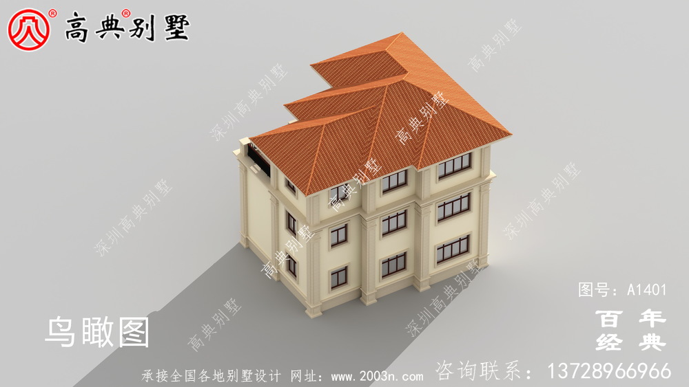欧式三层复式小别墅图纸及效果图_新农村别墅户型图