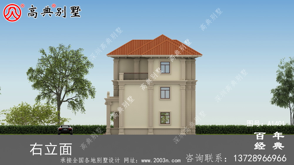 欧式三层复式小别墅图纸及效果图_新农村别墅户型图