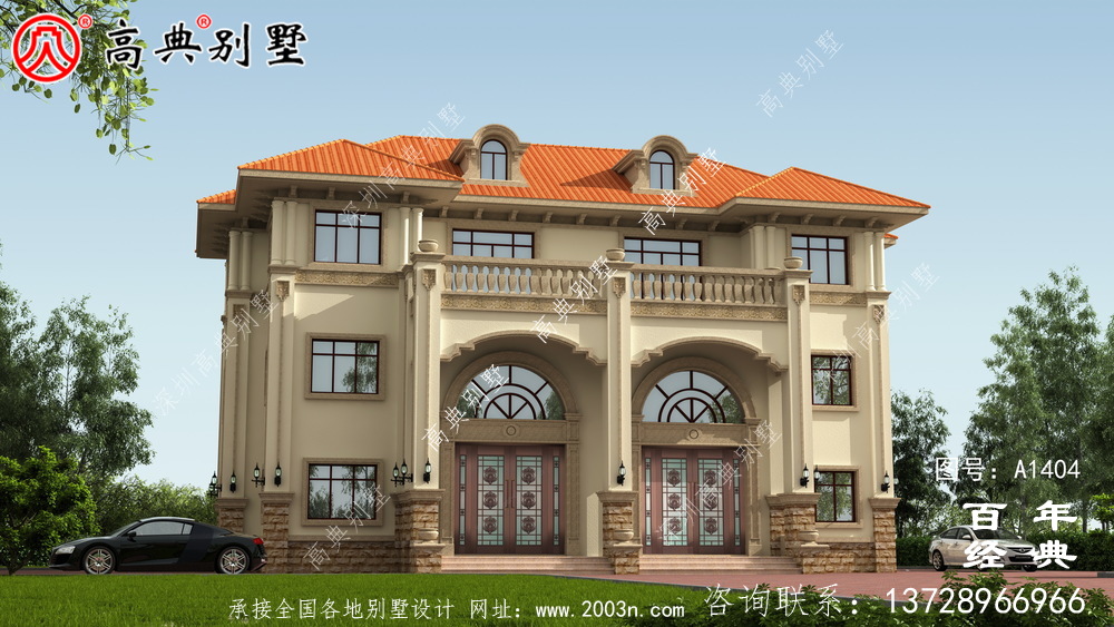 高档三层双拼欧式别墅外观设计效果图_乡村三层别墅设计图 高档三层双拼欧式别墅外观设计效果图_乡村三层别墅设计图