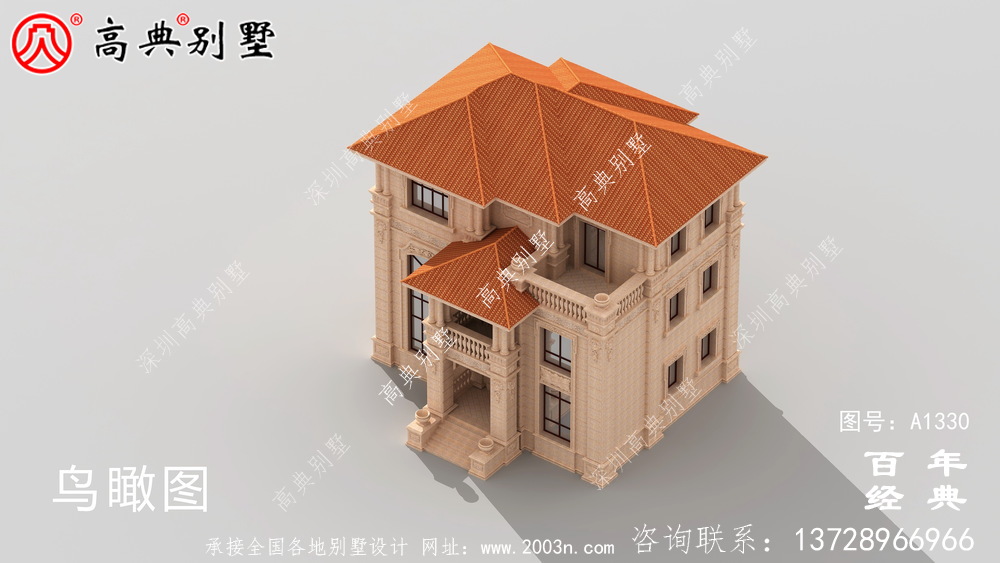 歐式別墅復式陽光房設計效果圖_三層鄉村房屋設計圖