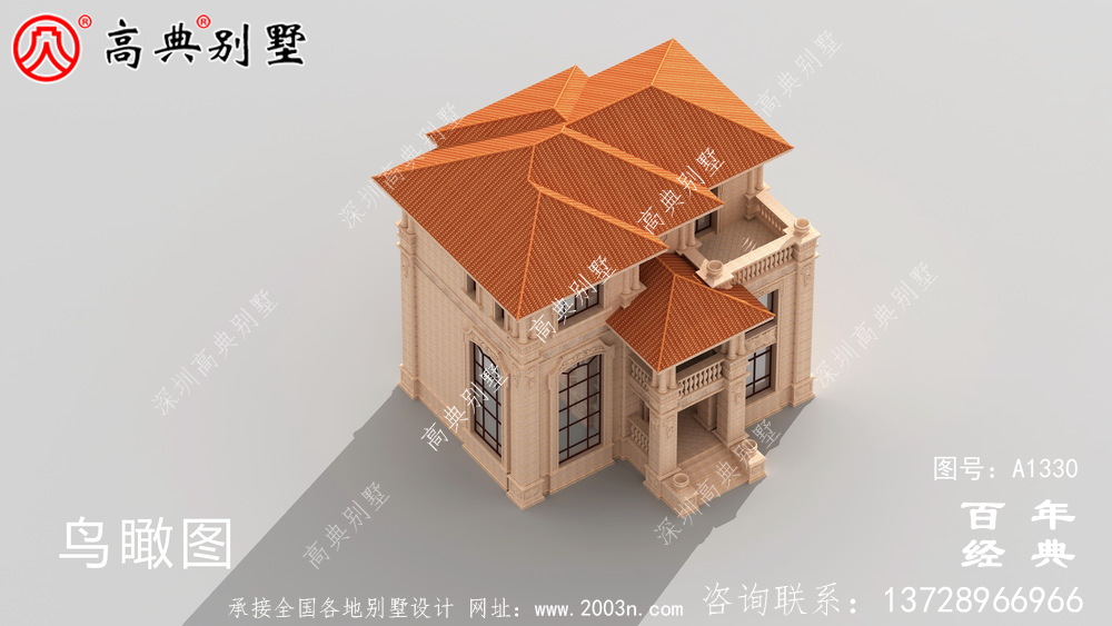 歐式別墅復式陽光房設計效果圖_三層鄉村房屋設計圖