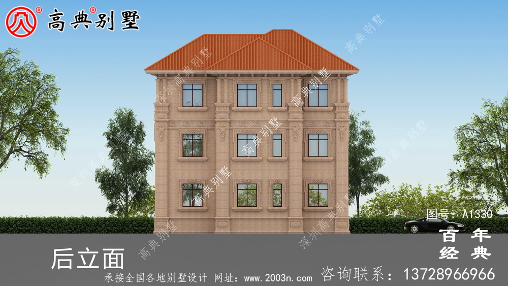 歐式別墅復式陽光房設計效果圖_三層鄉村房屋設計圖