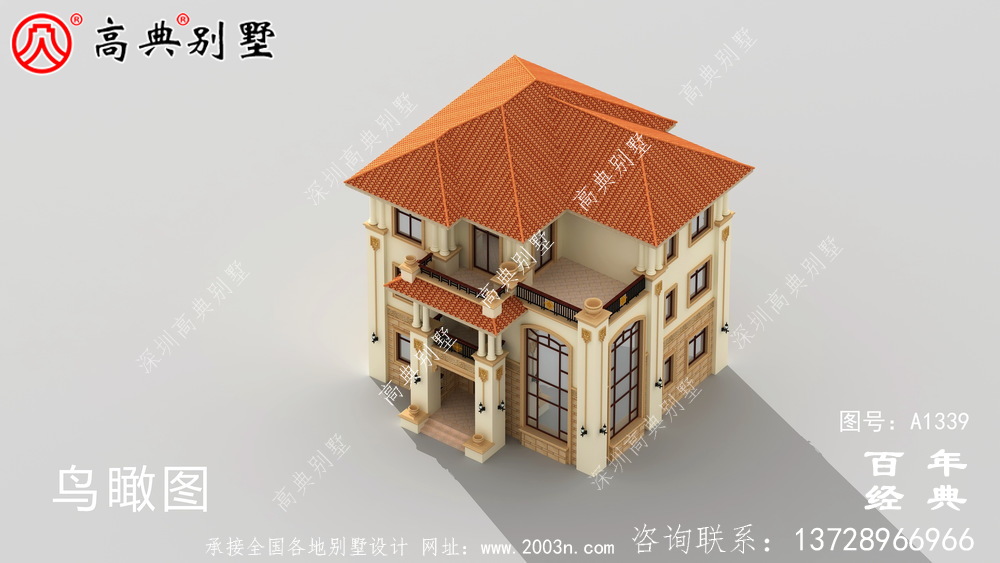 欧式复式三层农村别墅设计图纸_农村三层别墅设计图