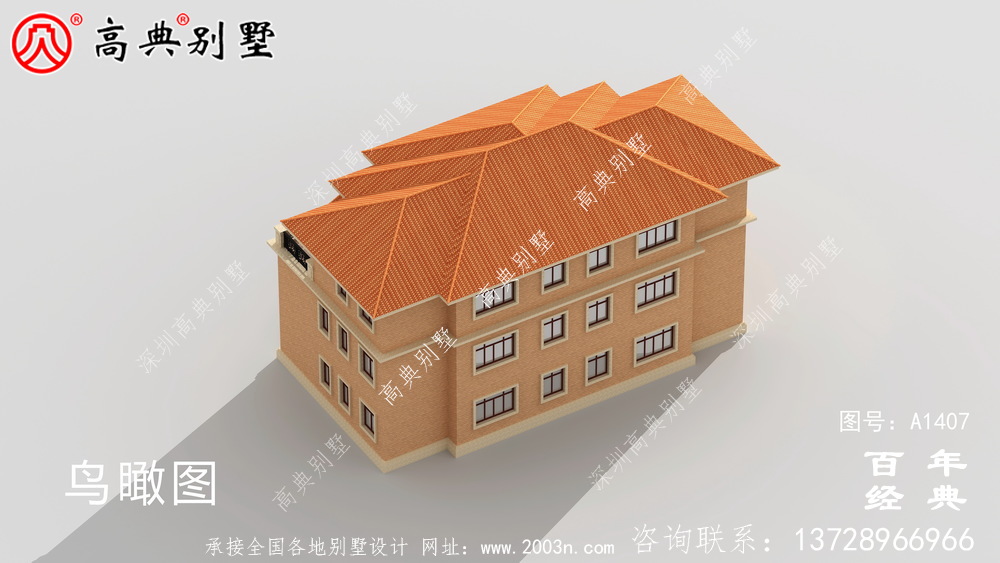 豪华双拼复式三层欧式别墅设计图_乡村双拼别墅工程图纸