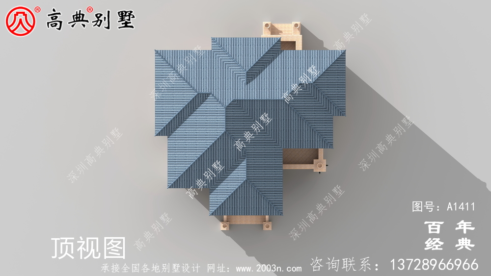 欧式两层小洋楼别墅外观效果图 二层小洋楼外观效果图