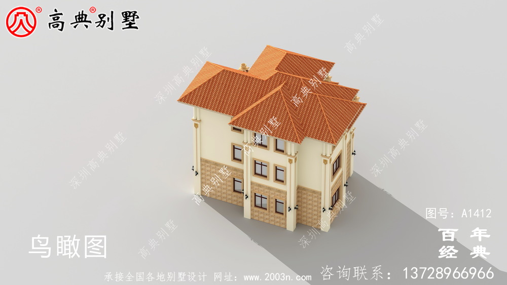 简欧复式三层别墅设计图_乡村别墅工程图纸