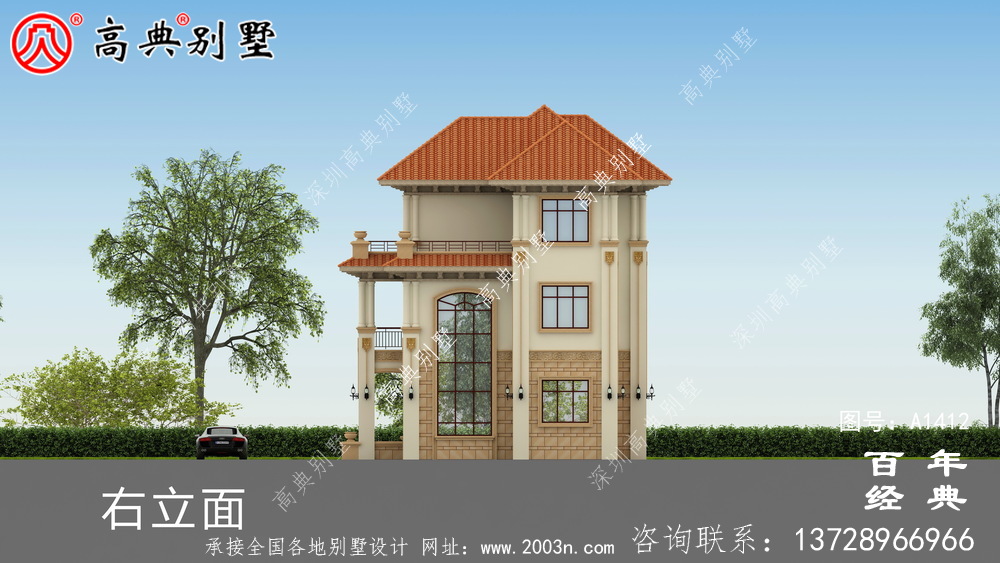 简欧复式三层别墅设计图_乡村别墅工程图纸