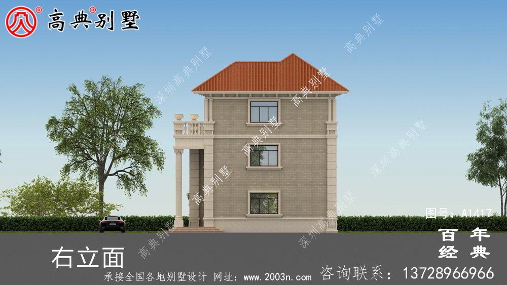 欧式复式三层别墅图纸_乡村别墅工程图纸