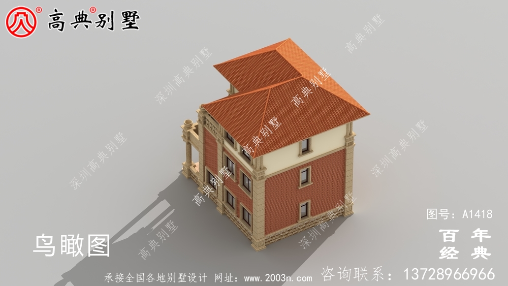 复式三层欧式小别墅外观效果图_农村三层别墅设计