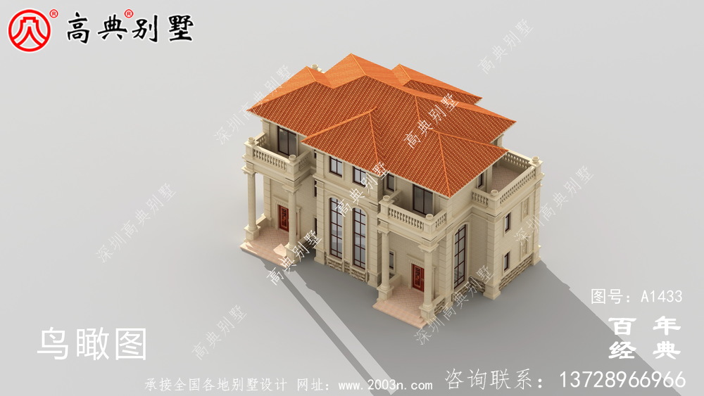 三层豪华复式双拼别墅设计图纸_乡村别墅工程图纸