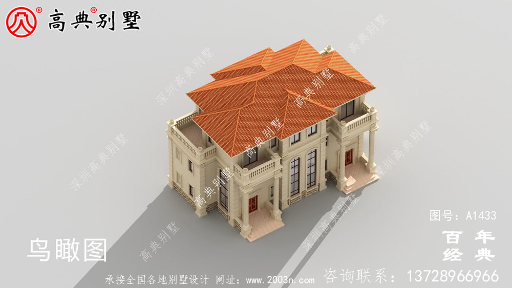 三层豪华复式双拼别墅设计图纸_乡村别墅工程图纸