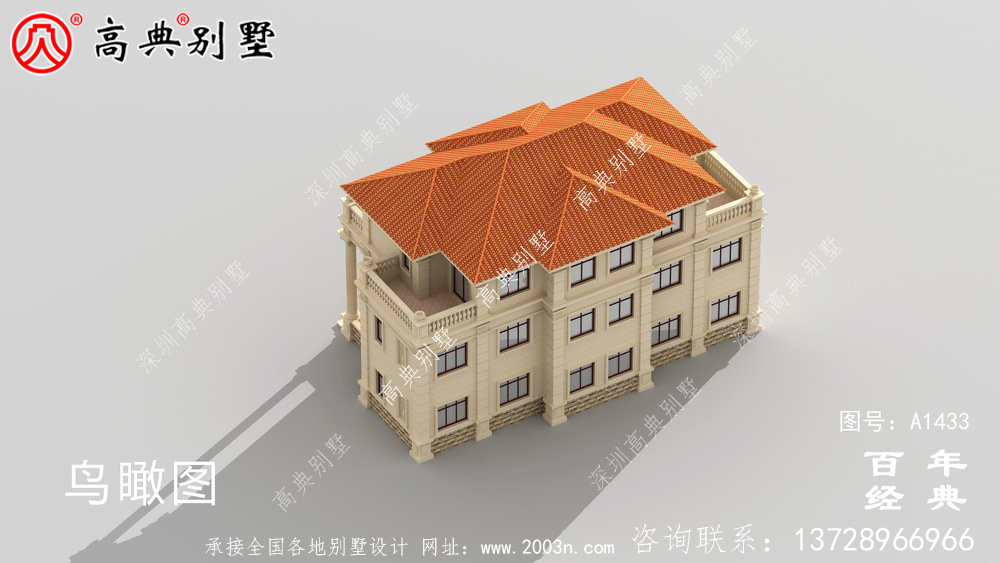 三层豪华复式双拼别墅设计图纸_乡村别墅工程图纸