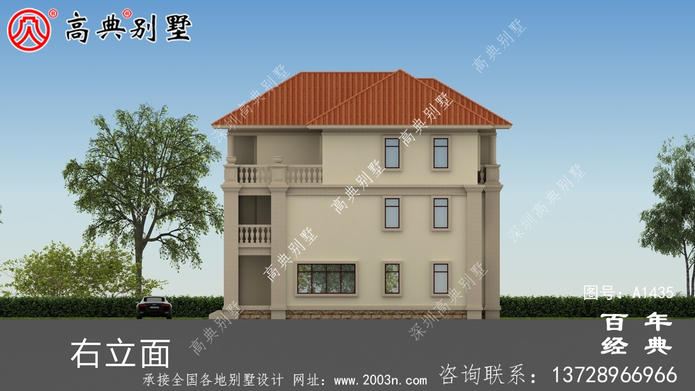 自建三层双拼别墅设计图纸和效果图_农村三层别墅设计