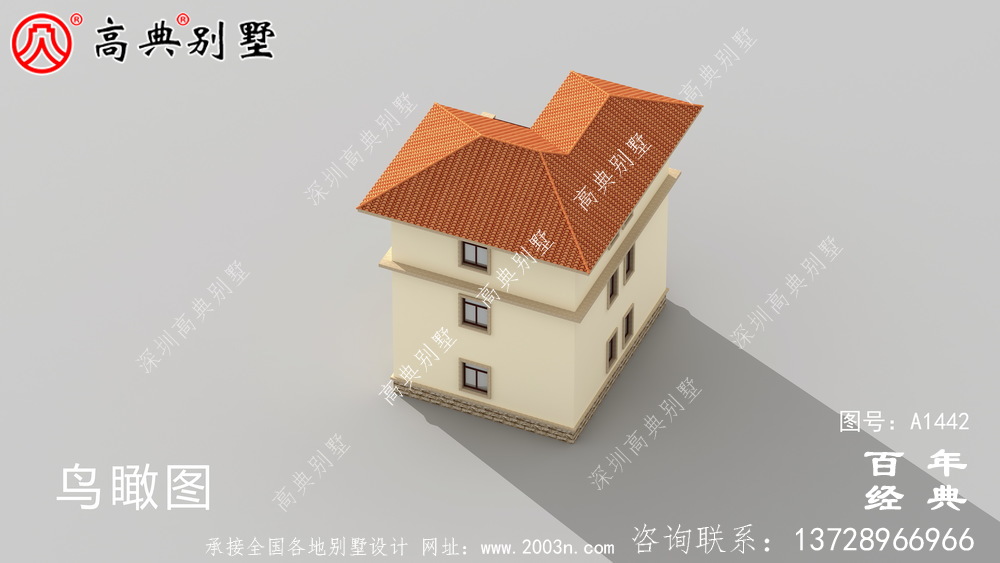 气派欧式三层复式别墅设计图纸和效果图_农村三层别墅设计