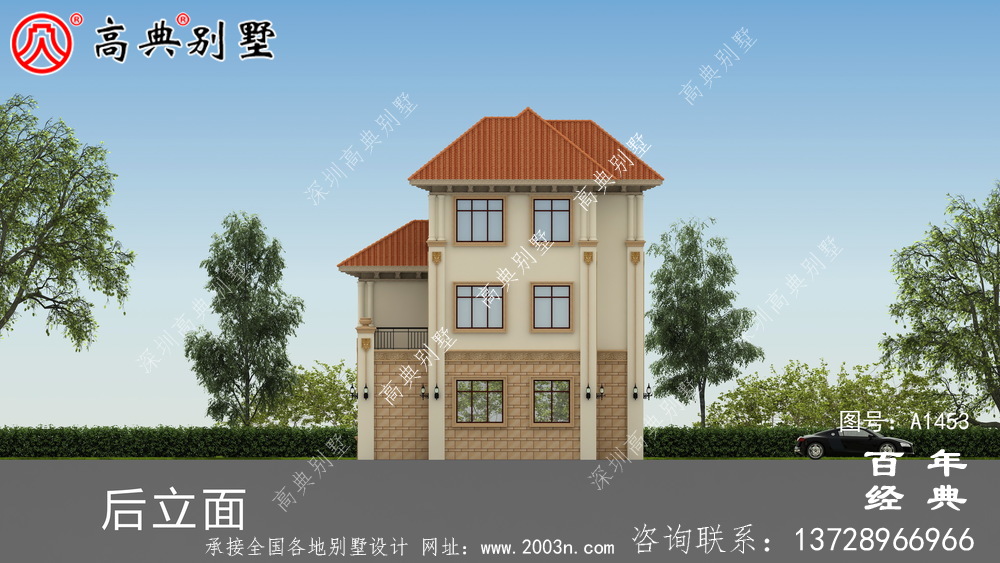 小复式三层农村别墅设计图纸_农村独栋别墅图纸