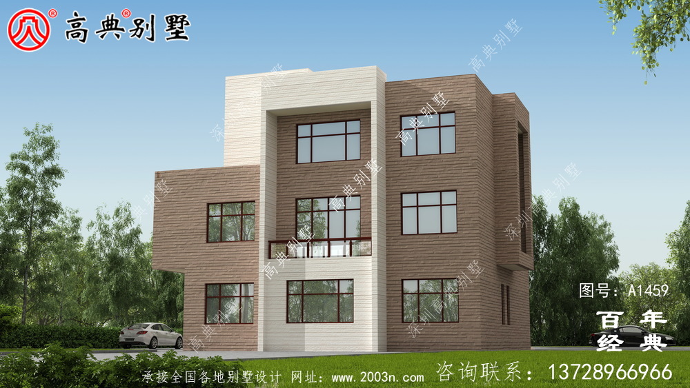 高檔現代三層別墅設計圖紙_現代風格別墅設計