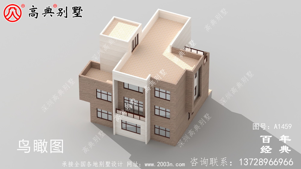 高檔現代三層別墅設計圖紙_現代風格別墅設計
