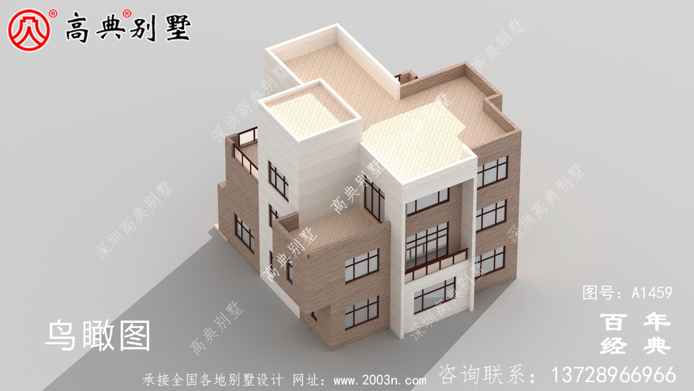 高檔現代三層別墅設計圖紙_現代風格別墅設計