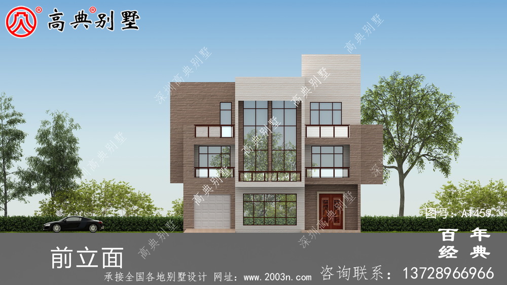 高檔現代三層別墅設計圖紙_現代風格別墅設計