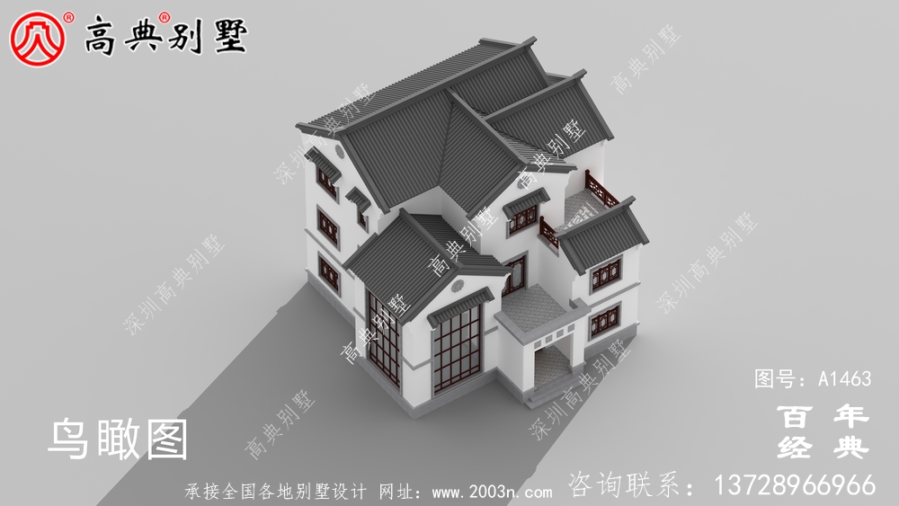 新中式三層復式別墅設(shè)計圖紙_鄉(xiāng)村別墅工程圖紙