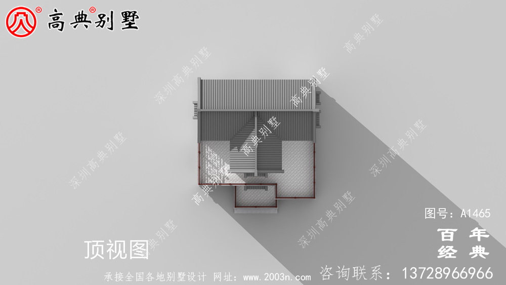 新中式三層復式鄉村別墅外觀效果圖_鄉村三層別墅設計