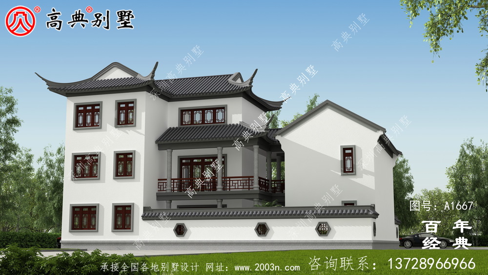 新中式三層蘇式園林別墅設(shè)計(jì)圖紙_鄉(xiāng)村別墅工程圖紙
