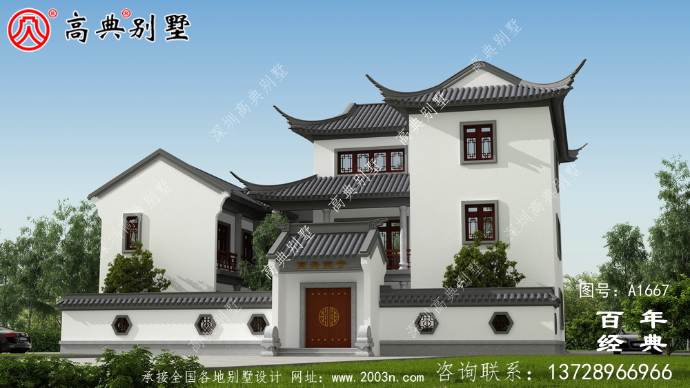 新中式三層蘇式園林別墅設(shè)計(jì)圖紙_鄉(xiāng)村別墅工程圖紙