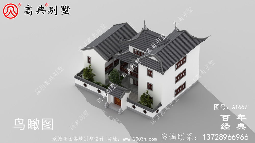 新中式三層蘇式園林別墅設(shè)計(jì)圖紙_鄉(xiāng)村別墅工程圖紙