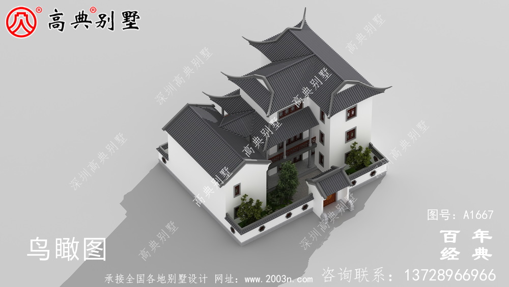 新中式三層蘇式園林別墅設(shè)計(jì)圖紙_鄉(xiāng)村別墅工程圖紙