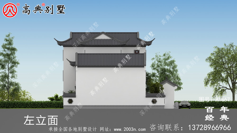 新中式三層蘇式園林別墅設(shè)計(jì)圖紙_鄉(xiāng)村別墅工程圖紙