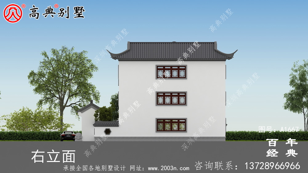 新中式三層蘇式園林別墅設(shè)計(jì)圖紙_鄉(xiāng)村別墅工程圖紙