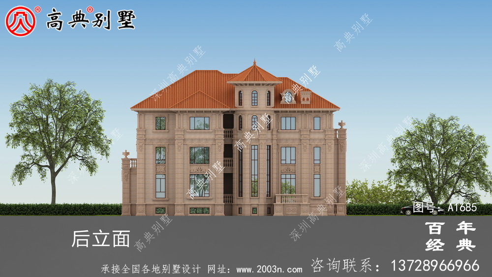 欧式三层别墅效果图及图纸_农村三层别墅设计