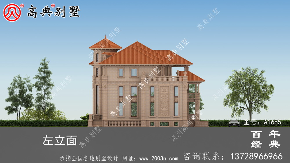 欧式三层别墅效果图及图纸_农村三层别墅设计