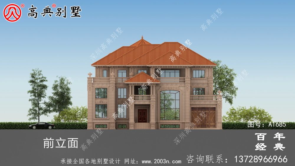 欧式三层别墅效果图及图纸_农村三层别墅设计