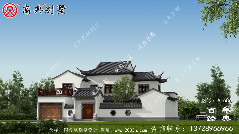 两层中式房屋设计图纸及效果图_农村三层别墅设计