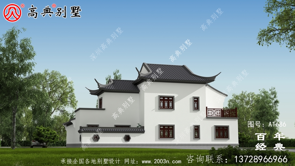 两层中式房屋设计图纸及效果图_农村三层别墅设计