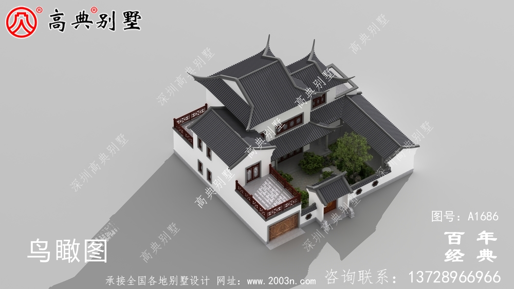 两层中式房屋设计图纸及效果图_农村三层别墅设计