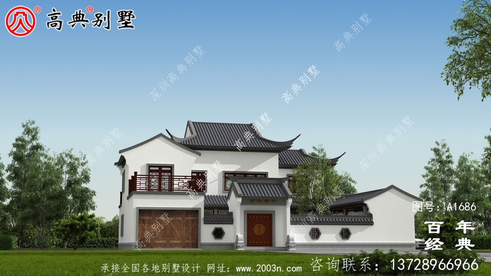 两层中式房屋设计图纸及效果图_农村三层别墅设计