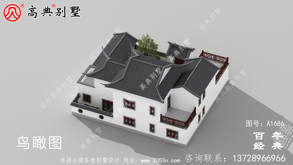 两层中式房屋设计图纸及效果图_农村三层别墅设计