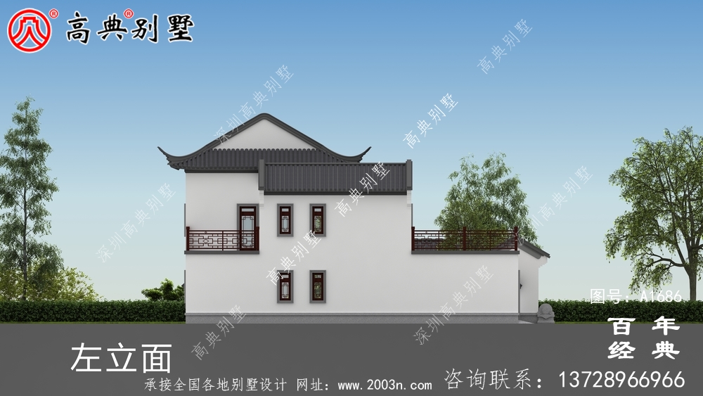 两层中式房屋设计图纸及效果图_农村三层别墅设计