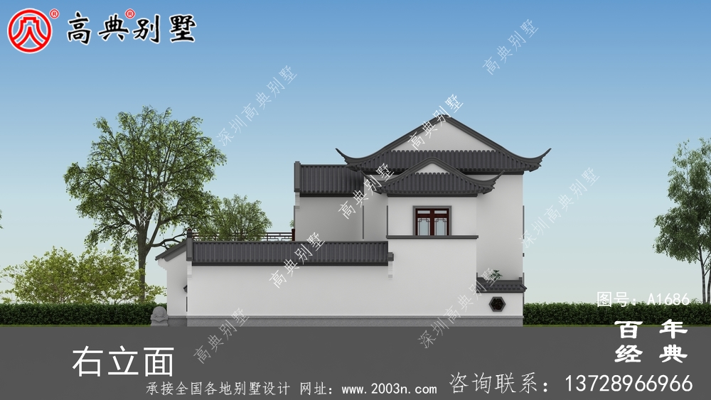 两层中式房屋设计图纸及效果图_农村三层别墅设计