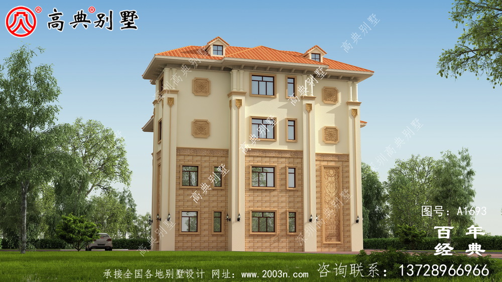 新农村复式四层欧式别墅设计图_农村四层别墅设计