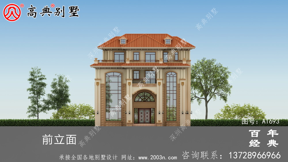 新农村复式四层欧式别墅设计图_农村四层别墅设计