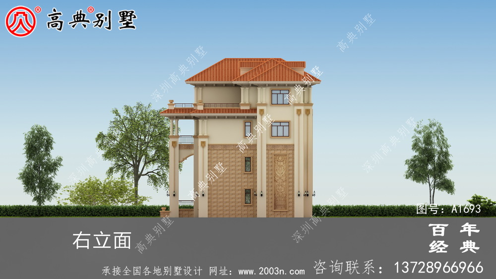 新农村复式四层欧式别墅设计图_农村四层别墅设计