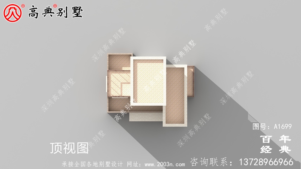 现代风三层别墅外观效果图_三层别墅设计