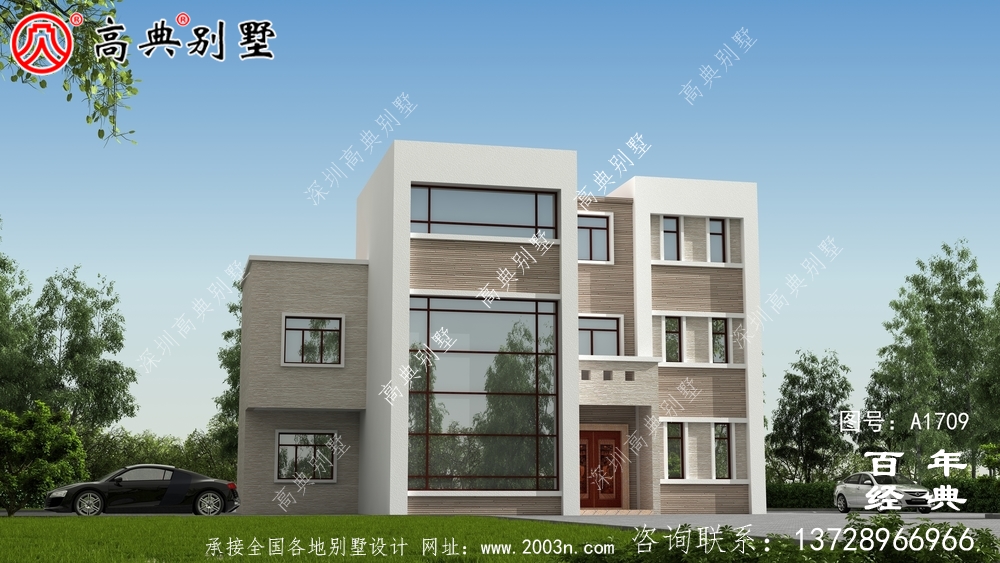 乡村三层现代风格别墅设计图_农村三层自建房设计图 乡村三层现代风格别墅设计图_农村三层自建房设计图