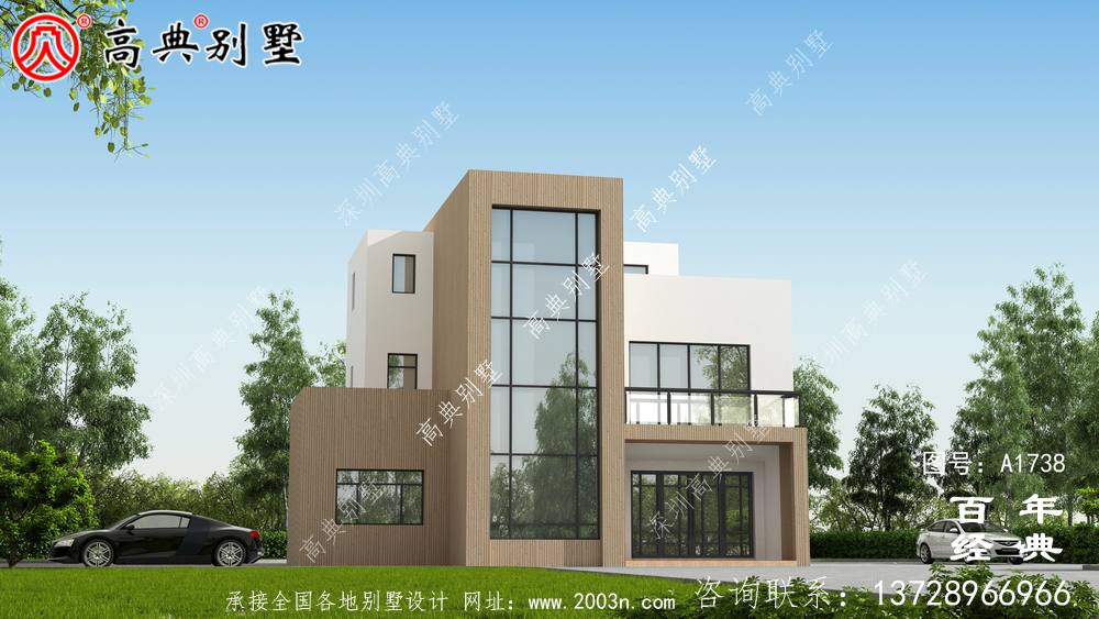 复式现代三层别墅设计图纸及效果图_农村三层别墅设计