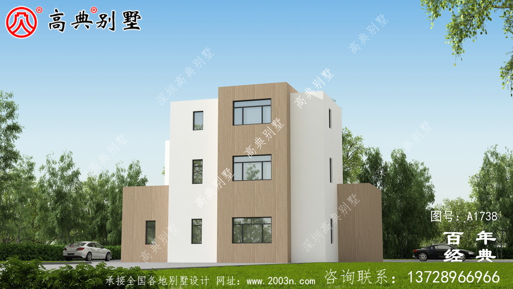 复式现代三层别墅设计图纸及效果图_农村三层别墅设计
