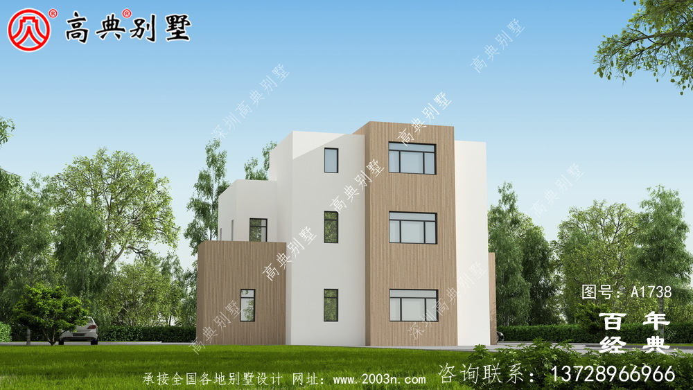 复式现代三层别墅设计图纸及效果图_农村三层别墅设计