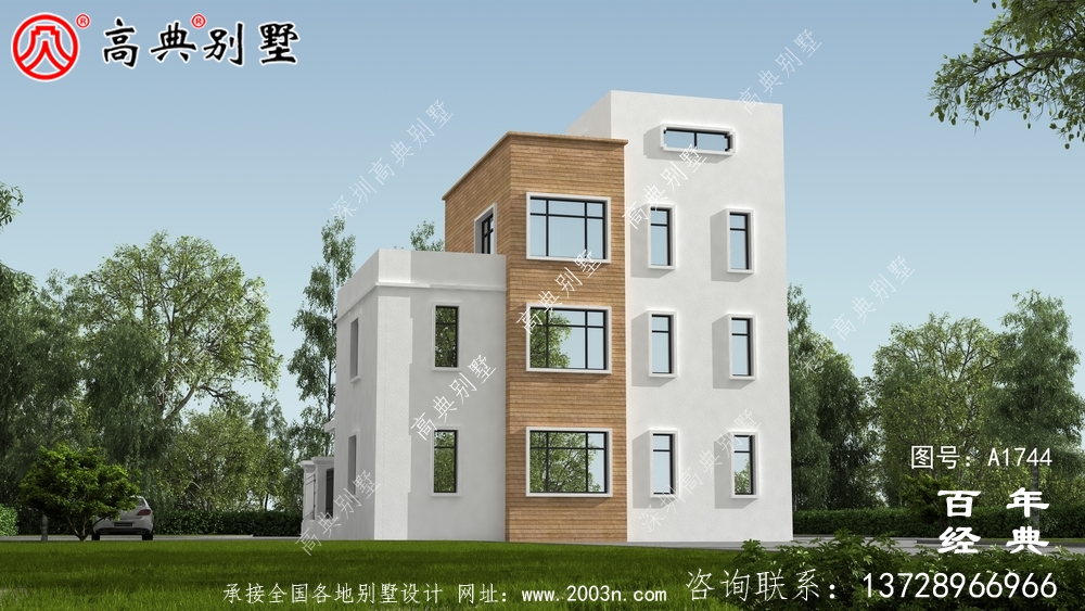 現(xiàn)代風(fēng)四層帶庭院別墅設(shè)計(jì)圖紙_農(nóng)村四層別墅設(shè)計(jì)